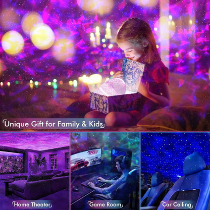 Dinosaur Egg Galaxy Star Projector Night Light with Music Player and White Noise Nebula Lamp