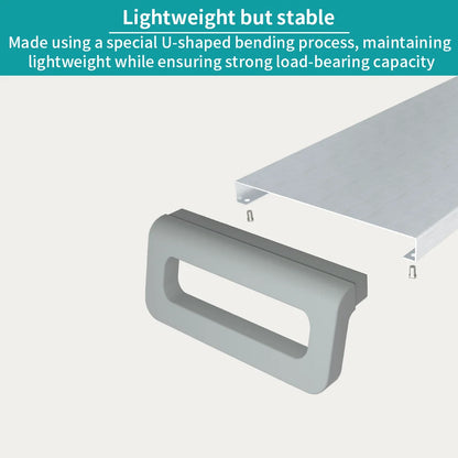 Universal Monitor Riser Stand Aluminum Alloy Desktop Screen Holder with Organizer Storage
