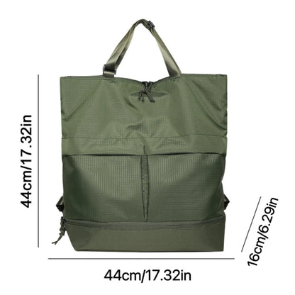 Y2K Nylon Square Backpack – Large Capacity Unisex Bag