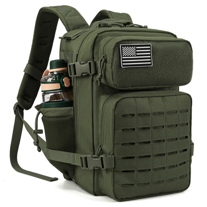 25L Tactical Backpack with Laser-Cut MOLLE and Dual Cup Holders
