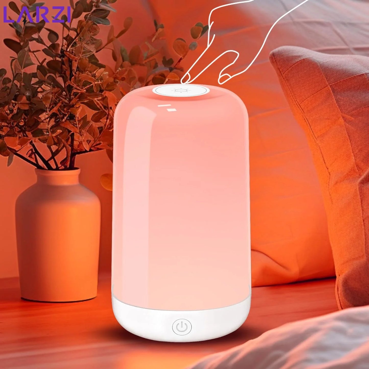 Smart Touch Bedside Table Lamp Dimmable RGB Bluetooth LED Night Light Rechargeable Desk Lamp