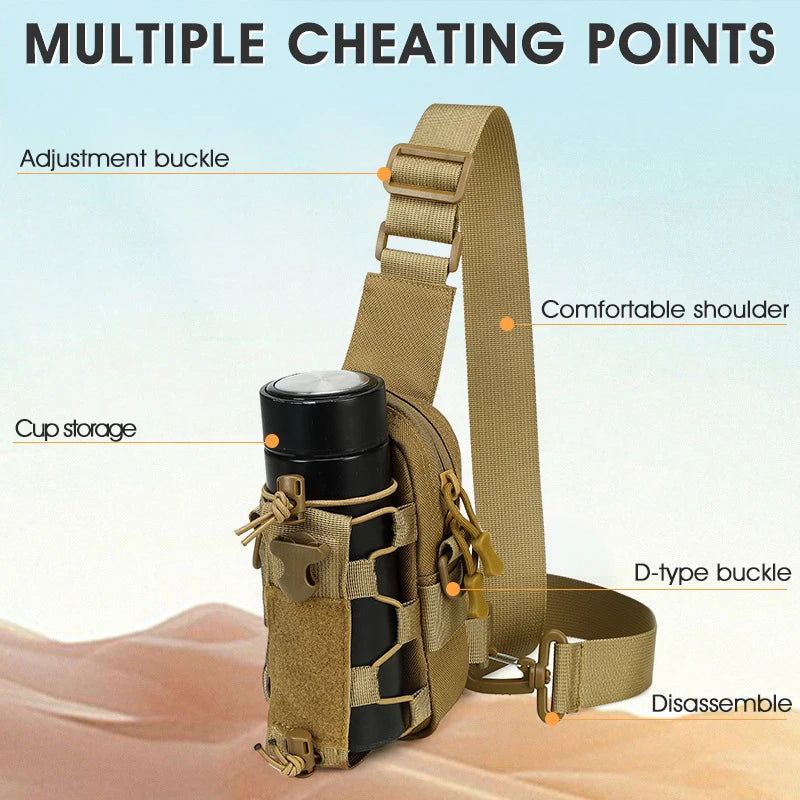 Tactical Sling Chest Bag with MOLLE Webbing – Crossbody & Outdoor