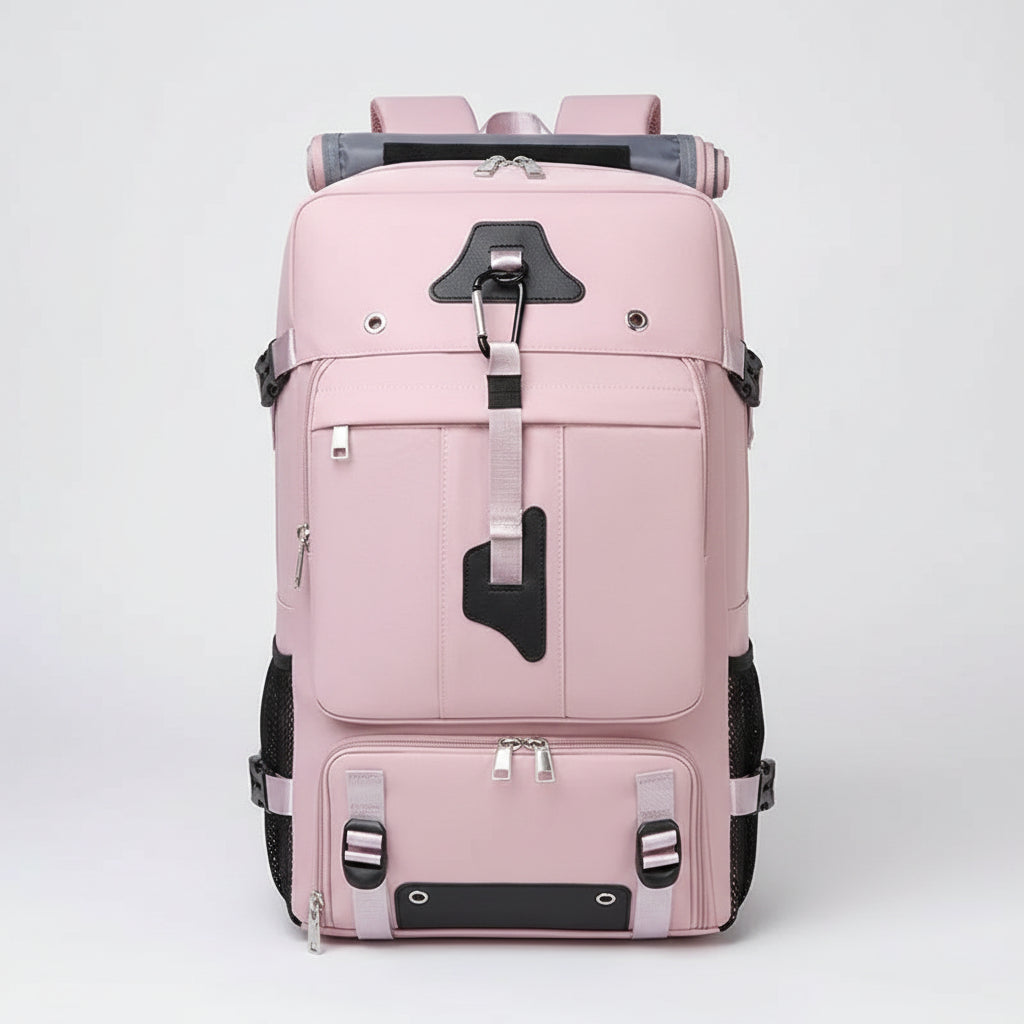 55L Large Capacity Travel Backpack – 15.6" Laptop Compartment, Shoe Pocket, Waterproof for Outdoor & Camping