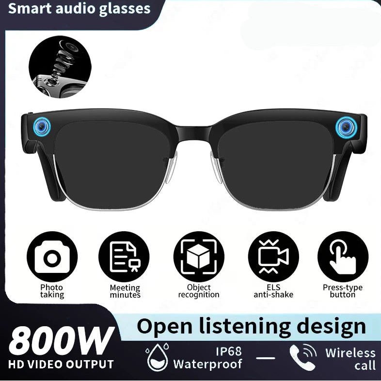 AI Smart Glasses 4K Camera HD Video Recording Bluetooth Audio Calling Music Player Smart Sports Glasses