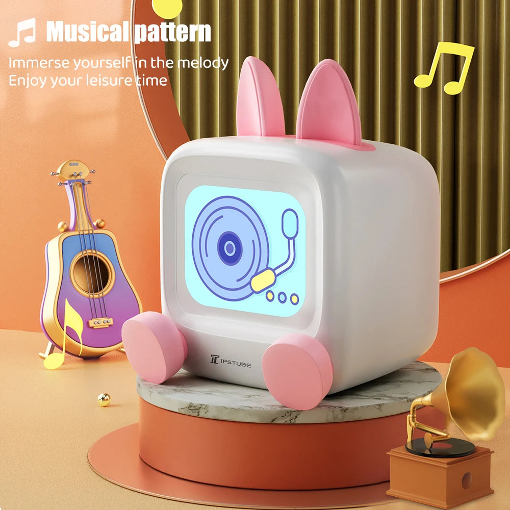 Smart Weather Clock Night Light – Bluetooth Speaker, WiFi Display & Ambient Bedroom Lamp