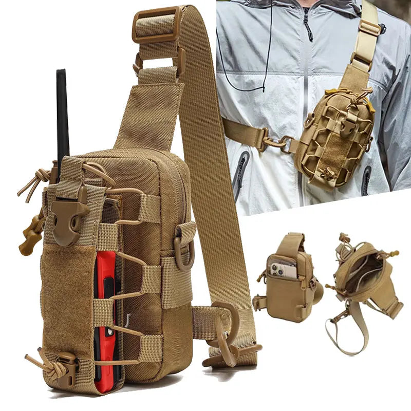 Tactical Sling Chest Bag with MOLLE Webbing – Crossbody & Outdoor