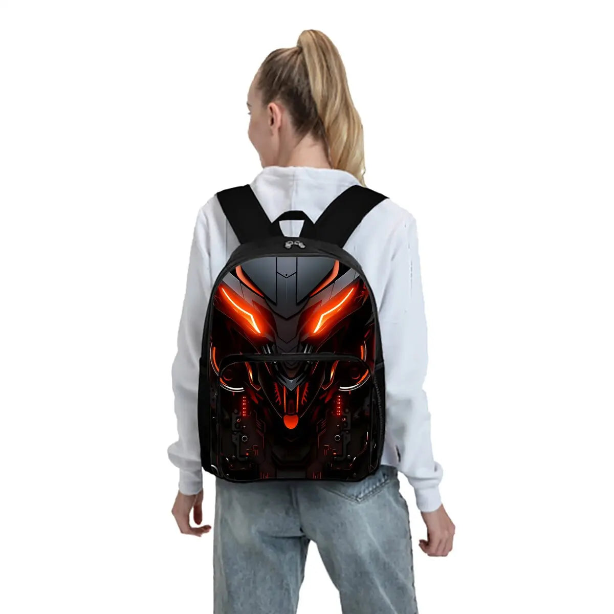 Kids Robot Print School Backpack for Boys and Girls