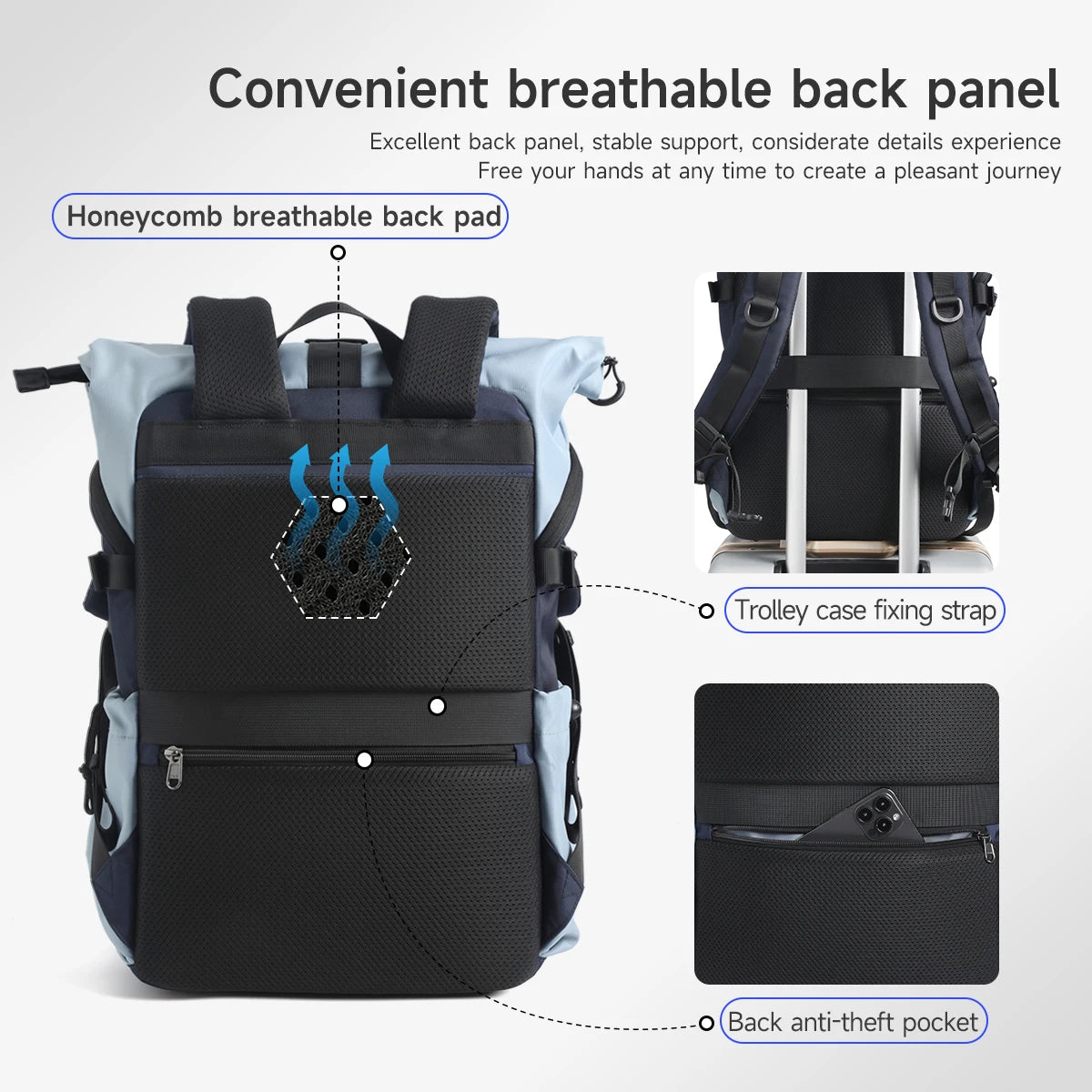 Expandable 900D Nylon Laptop Backpack 22L–32L with 10-Year Zipper Warranty