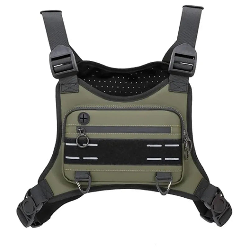 Lightweight Tactical Chest Bag with Reflective Strips – Running, Hiking & EDC