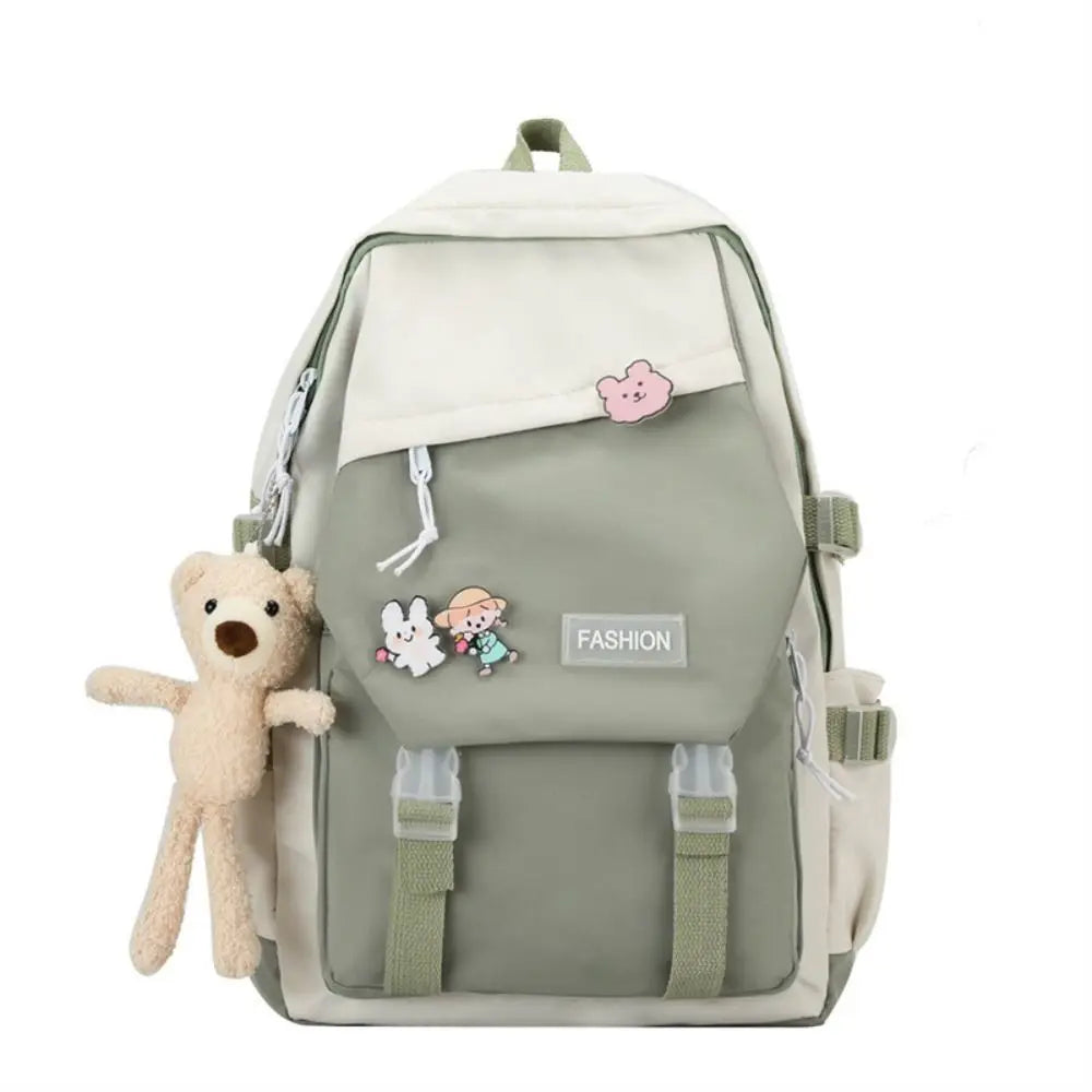 Nylon School Backpack with Optional Accessories