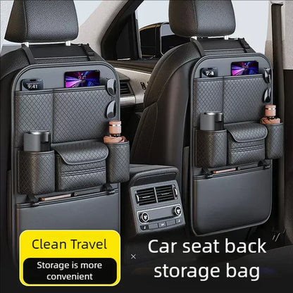 Multi-Pocket Car Seat Back Organizer High Capacity Backseat Storage Bag