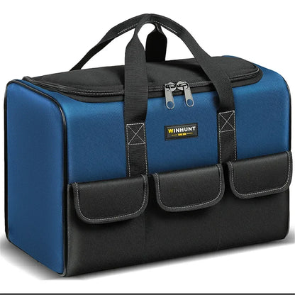 Square Electrician Tool Bag – Waterproof Polyester, Multi-Pocket, Large Capacity, 14" / 17" / 20"