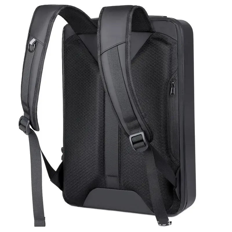 Hard Shell ABS Backpack – USB Charging Port, Water-Repellent, Large Capacity Laptop Bag for Men