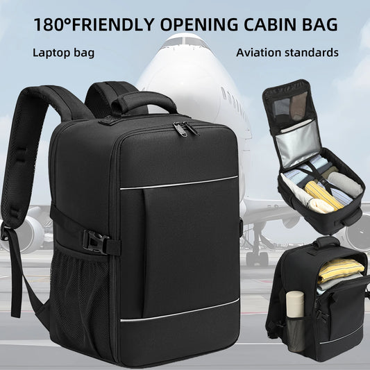 Cabin Bag Backpack 40x20x25 – Airline Carry-On Compliant, Laptop & Travel