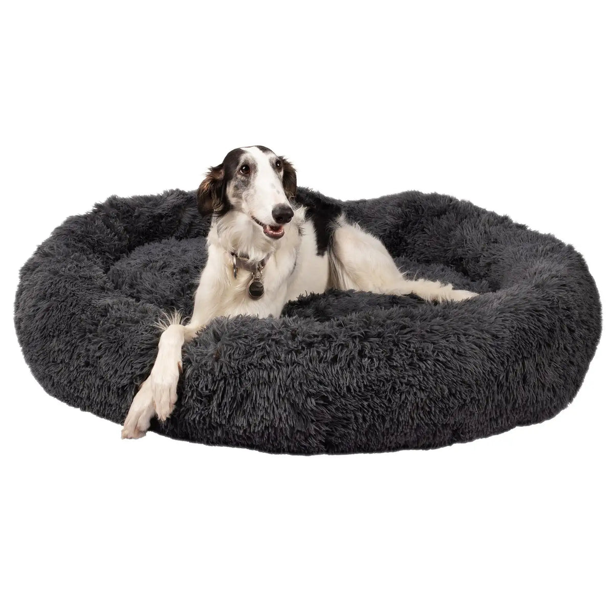 Calming Donut Pet Bed – Orthopedic Round Bed for Dogs and Cats