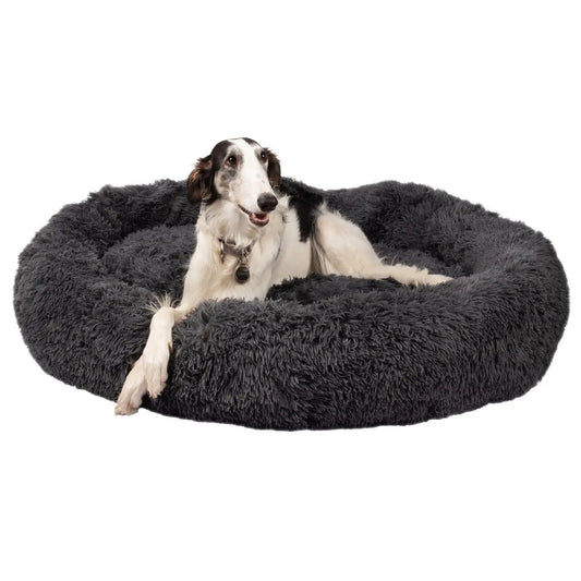 Calming Donut Pet Bed – Orthopedic Round Bed for Dogs and Cats