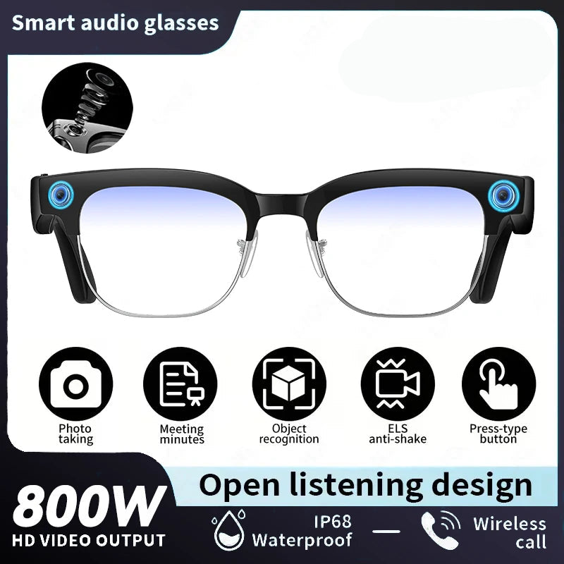 AI Smart Glasses 4K Camera HD Video Recording Bluetooth Audio Calling Music Player Smart Sports Glasses