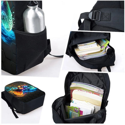 Game Controller 3D Cartoon School Backpack 3-Piece Set – Backpack, Lunch Bag & Pencil Case for Boys & Girls