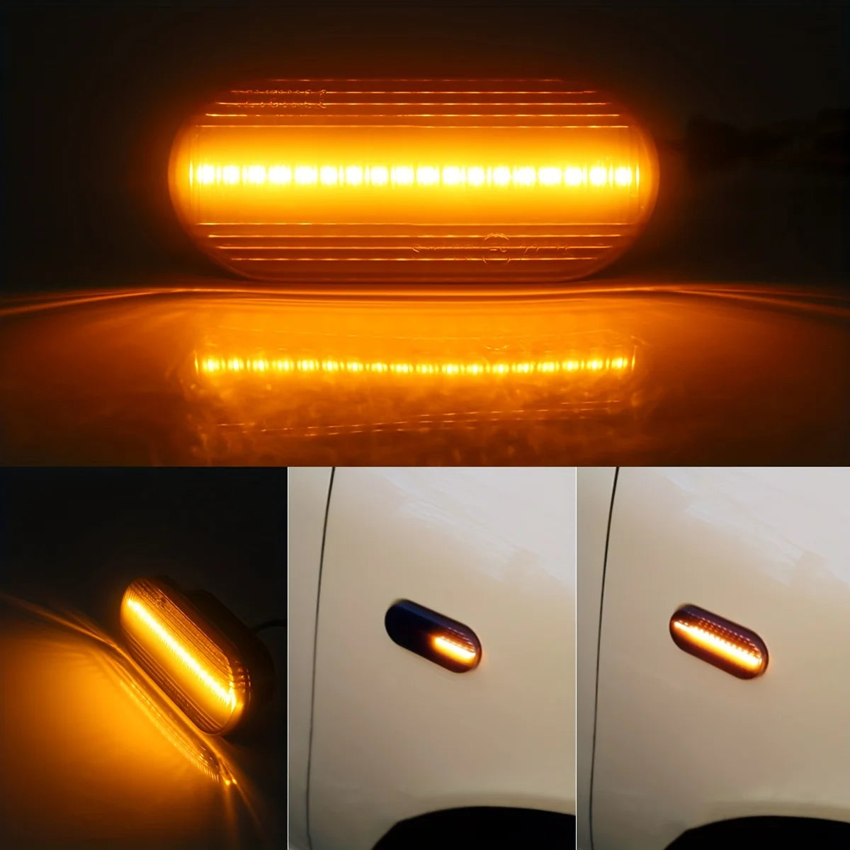VW Dynamic Sequential LED Side Marker Turn Signal – Smoked, Amber, IP67, Golf MK4 Jetta Bora Passat B5 GTI 1999–2004