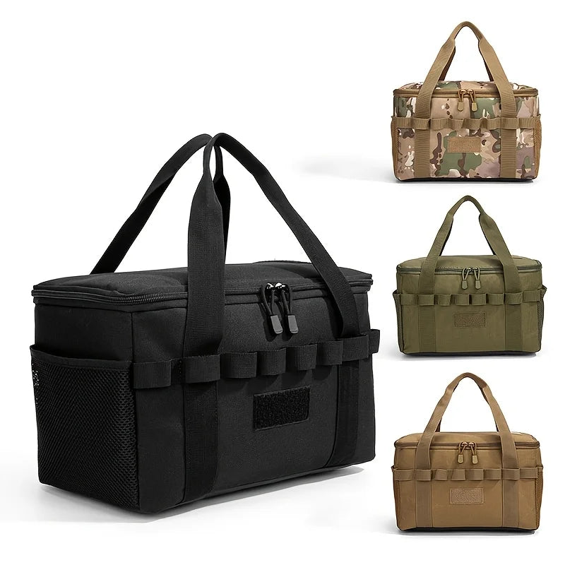 14L Tactical Camping Storage Bag – 600D Oxford, MOLLE, Waterproof Bottom, 3 Dividers, Camping Hiking Picnic