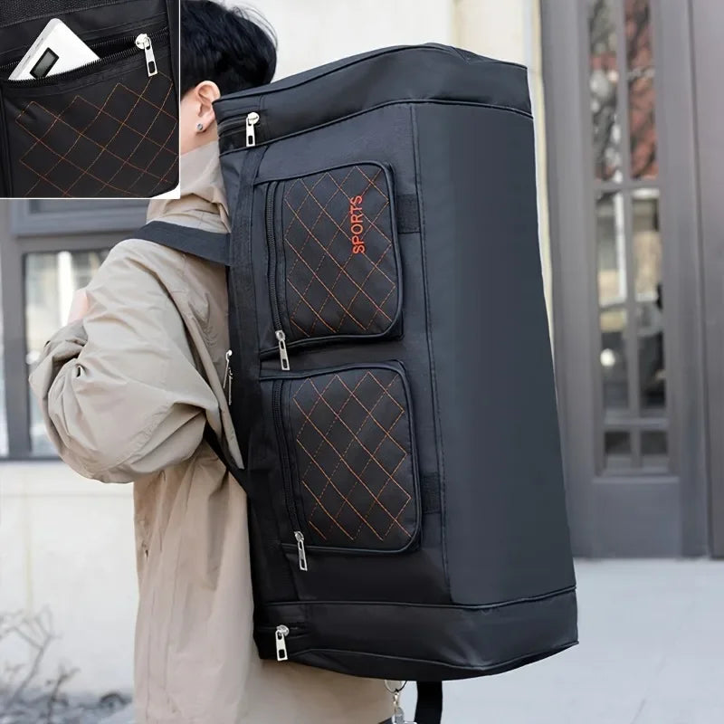 Large Capacity Nylon Travel Duffel Bag – Multiple Compartments & Pockets for Sports & Short Trips