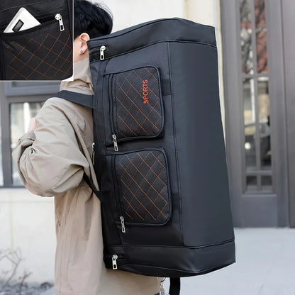 Large Capacity Nylon Travel Duffel Bag – Multiple Compartments & Pockets for Sports & Short Trips