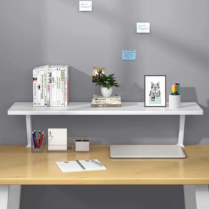 Wooden Desk Organizer with Metal U-Clamp – Storage Rack for Office, Study & Reading