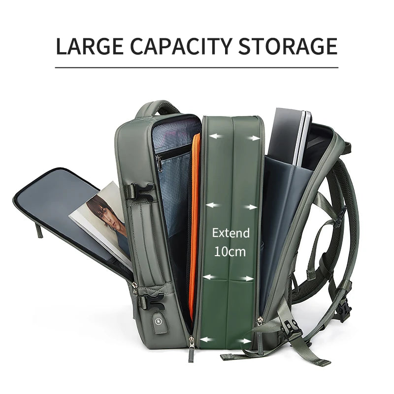 39L Expandable Laptop Backpack with USB Charging – Men & Women