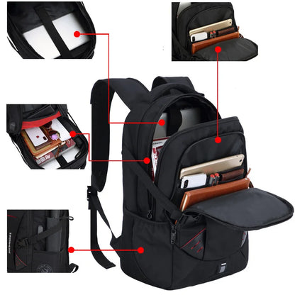 17 Inch Laptop Backpack with USB Charging Port & Shoe Compartment for Business & Travel