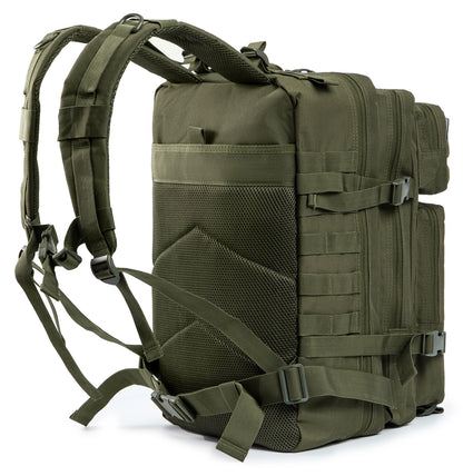 45L Tactical Travel Backpack with MOLLE – Multi-Pocket, Laptop Sleeve, 13 Colors