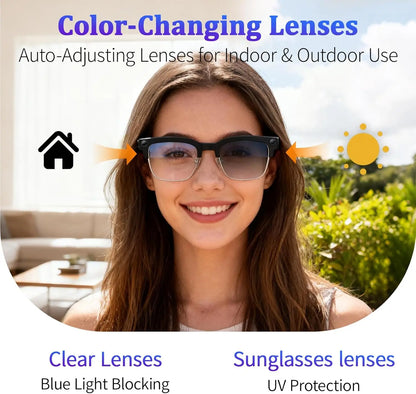 AI Smart Glasses 4K Camera HD Video Recording Bluetooth Audio Calling Music Player Smart Sports Glasses