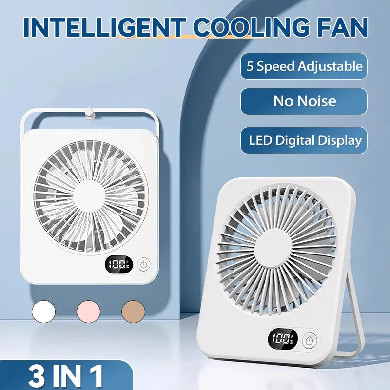 Mini Portable Folding Fan – USB Rechargeable Handheld & Desk Fan