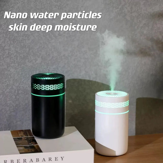 Mini USB Car Humidifier with 7-Color LED Light 250ml Portable Mist Diffuser