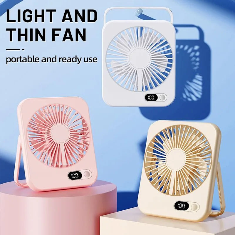 Mini Portable Folding Fan – USB Rechargeable Handheld & Desk Fan