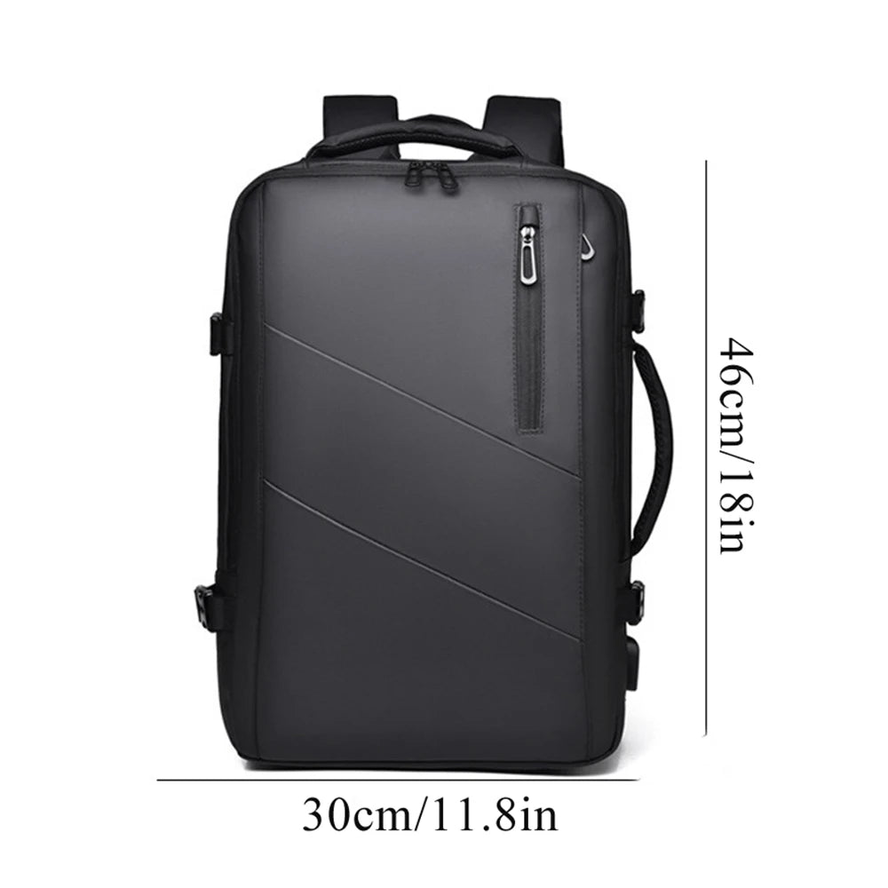 Business Backpack 18" – Water-Resistant PU, Flight-Approved, Overnight & Travel