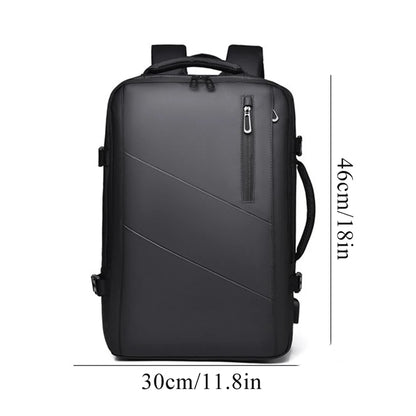 Business Backpack 18" – Water-Resistant PU, Flight-Approved, Overnight & Travel