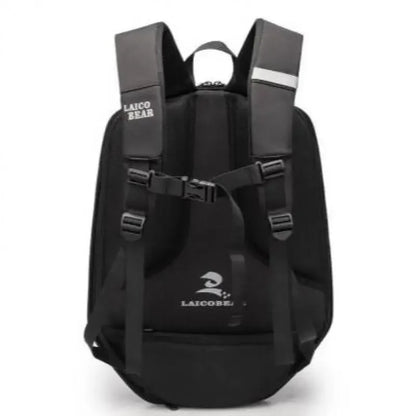 Motorcycle Hard Shell Backpack – Helmet Bag, Waterproof Large Capacity Rider Bag with Laptop Compartment