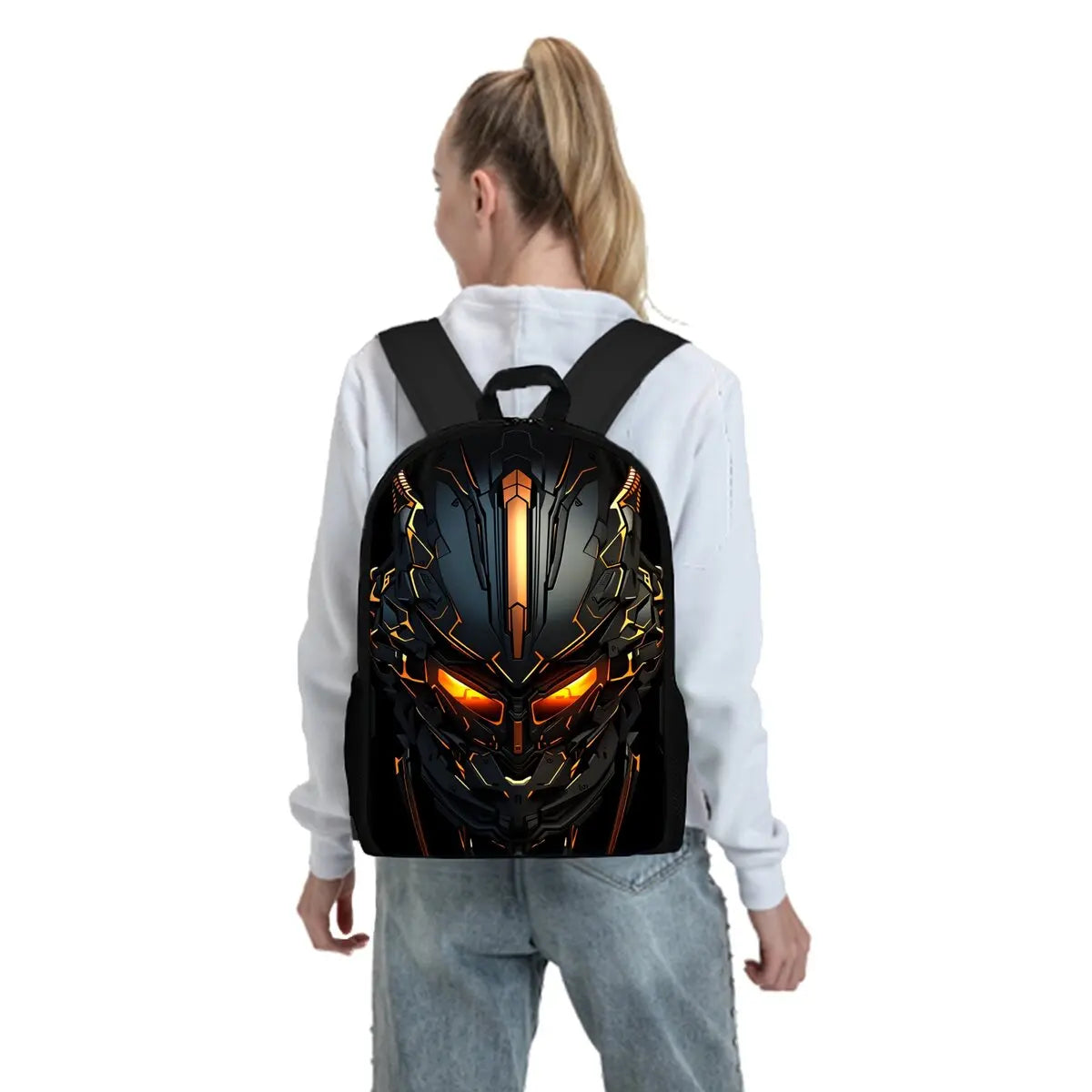 Kids Robot Print 3-Piece School Bag Set – Backpack, Lunch Bag & Pencil Case