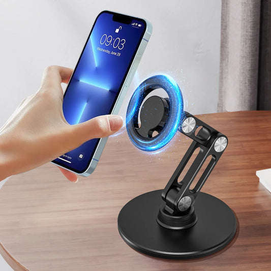 Magnetic Phone Holder Stand Adjustable Desktop Mobile Stand for iPhone Samsung Xiaomi