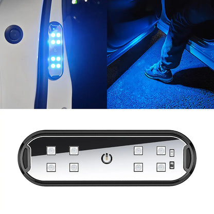 2PCS Wireless RGB Car Door Warning Lights USB Rechargeable Welcome Lights