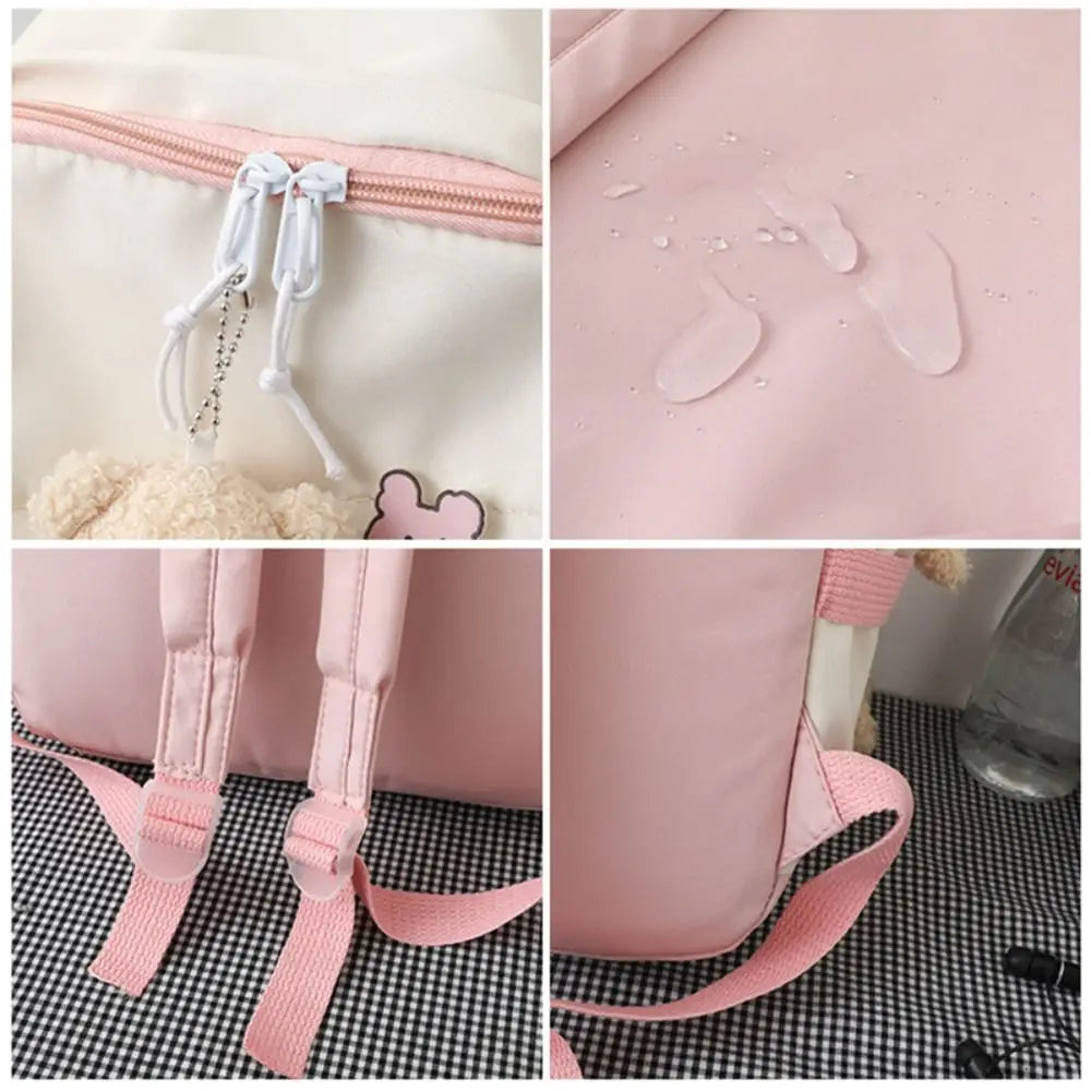 Nylon School Backpack with Optional Accessories