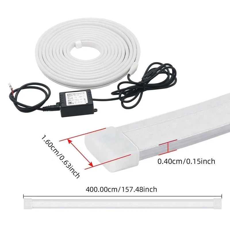 4M RGB Car Trunk Ambient LED Strip – Auto On/Off, Bluetooth App, 12V, Silicone