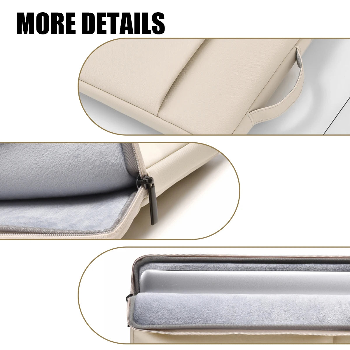 Nylon Laptop Sleeve Bag – Zipper, Slim Briefcase Style, Fits 13–15" MacBook, Lenovo, Huawei