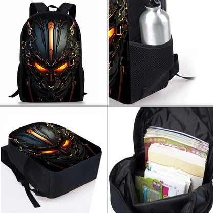 Kids Robot Print 3-Piece School Bag Set – Backpack, Lunch Bag & Pencil Case
