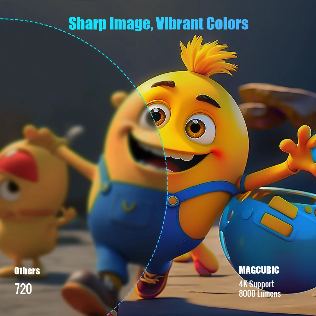 HY300 Pro + Projector 4K 720P With 5W Speaker