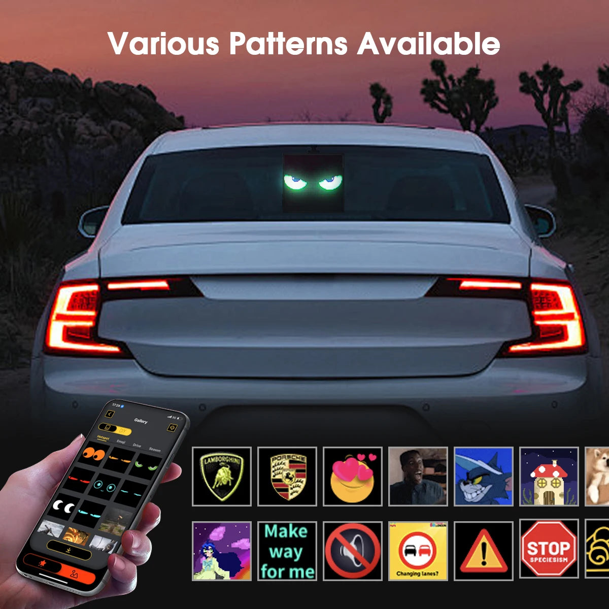 Smart Dynamic Pixel Screen Panel Light 64x64 RGB LED DIY Art Display with Bluetooth Control USB Powered
