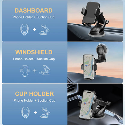 Car Charger Phone Holder 15W Fast Charge Station