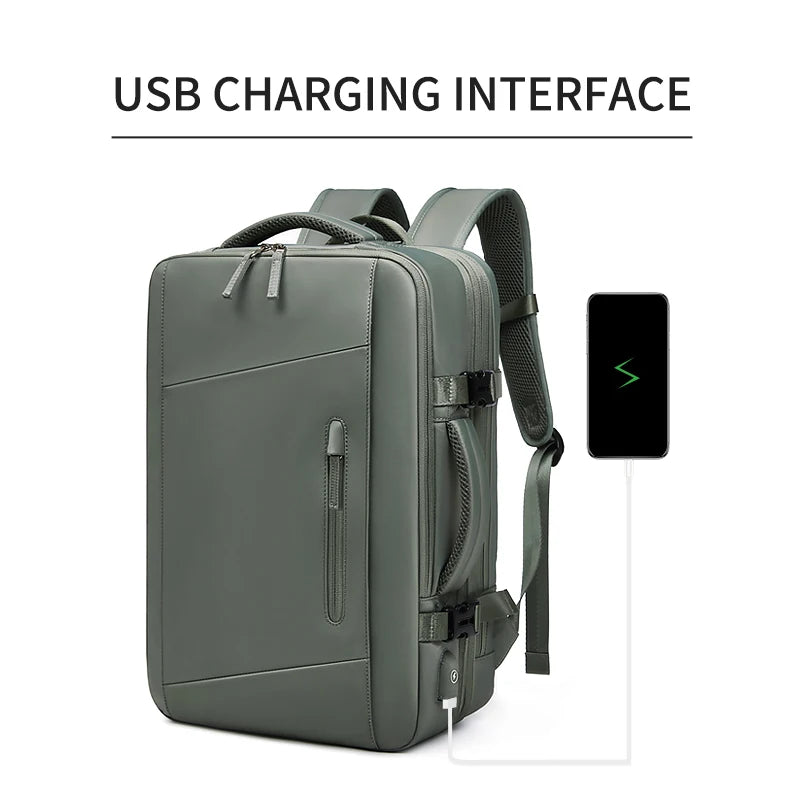 39L Expandable Laptop Backpack with USB Charging – Men & Women