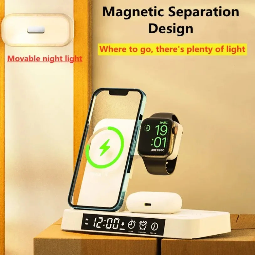 30W 3 In 1 Fast Charging Station Wireless Charger Stand Pad