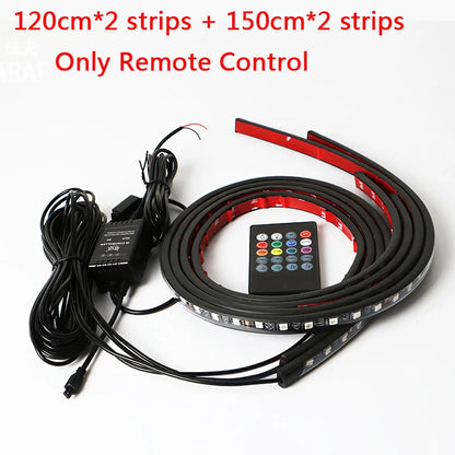 RGB LED Car Underbody Light Kit with App & Remote Control 12V